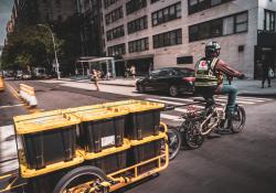 Tern Dutch-X electric cargo bikes deliveries New York Bosch cameras