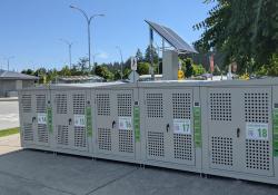 Urban Racks bike lockers Vancouver TransLink SkyTrain Hub Cycling  bike docks