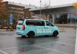 Keolis autonomous electric minibus Kista Science Centre Sweden 5G Intel Telia