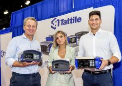 Corrado Franchi (left) Laura Cardaiolo & Davide Romano of Tattile