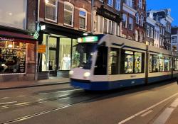 Tram Amsterdam public transit decarbonisation © ITS International | Adam Hill