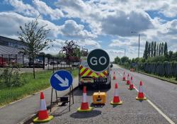 Road worker safety temporary traffic control technology (image: SRL)