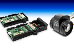 The motor control board connects to the host computer via USB, UART or I2C connection (image: Theia Technologies)