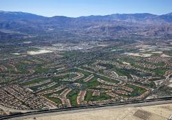 Coachella music arts traffic Indian Wells © Timrobertsaerial | Dreamstime.com