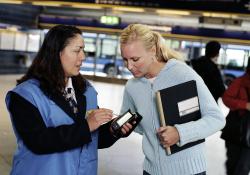 Transport staff using the Context-Aware system.