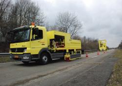 Road Cones being laid