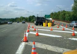 Road With Traffic Cones