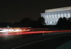 Night shot of Washington Noght Trails