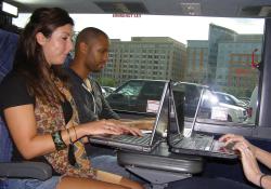 Megabus passengers make good use of wifi