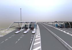 new toll plaza with the open road lanes