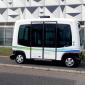 A driverless shuttle at Bordeaux (photo by Rachael Louis)