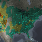 Esri app combines EPA data with wind forecasts and at-risk population demographics (Source: Air Qaulity Aware app from Esri)