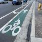 Sustainable transport decarbonisation bike lane Los Angeles © ITS International